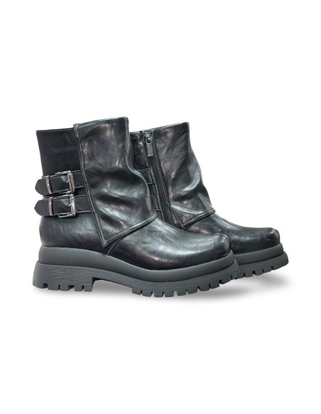 Queen Helena X33-96 stivaletti donna in pelle nero