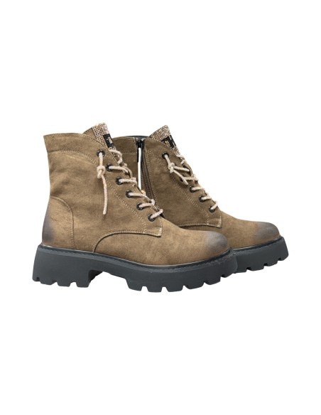 Queen Helena X31-54 stivaletti donna in pelle marrone