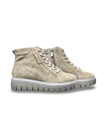Igi&Co 8652922 sneakers donna in camoscio color biscotto
