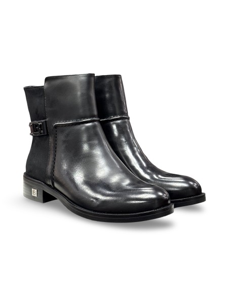 Laura Biagiotti 9284 stivaletti in pelle/camoscio nero