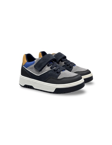 Primigi 6884444 sneakers bambino in camoscio grigio/nero
