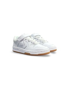Converse CL98 OX A14365C sneakers bambino in pelle bianco 2