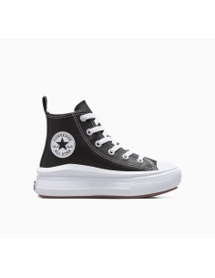 Converse Ctas Move HI A02067C sneakers bambina in pelle nero/bianco