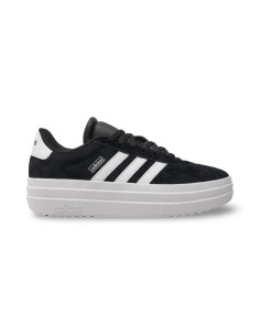 Adidas VL Court Bold J IH4777 sneakers donna in camoscio/pelle nero/bianco