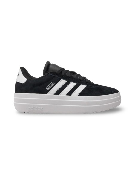 Adidas VL Court Bold J IH4777 sneakers donna in camoscio/pelle nero/bianco