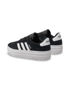 Adidas VL Court Bold J IH4777 sneakers donna in camoscio/pelle nero/bianco 2