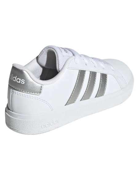 Adidas Grand Court 2.0 K GW6506 sneakers donna in similpelle bianco/argento