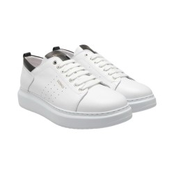 Exton 952 sneakers uomo in pelle bianco e nero