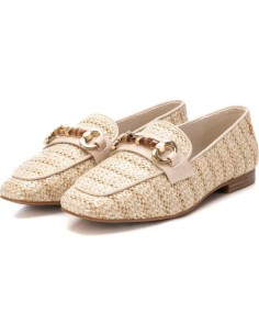 Xti 143802 mocassini donna in rafia beige
