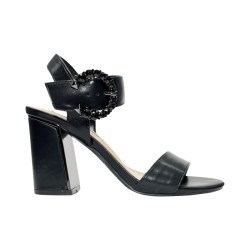 SOLO SOPRANI SOLO41SA 333 sandali donna con tacco in similpelle nero