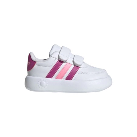 Adidas Breaknet 2.0 CF I ID5279 sneakers bambina in similpelle bianco fucsia