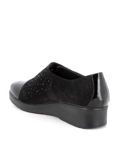 Enval Soft 8761300 scarpe donna in vernice/camoscio nero