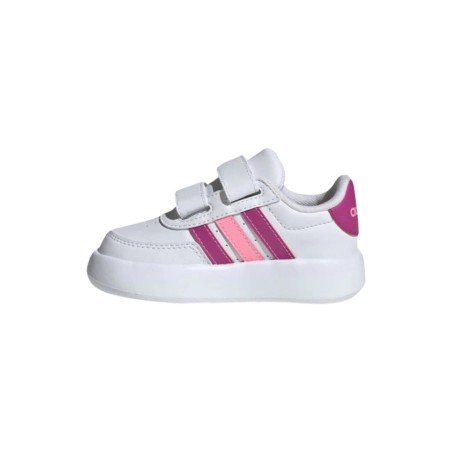 Adidas Breaknet 2.0 CF I ID5279 sneakers bambina in similpelle bianco fucsia