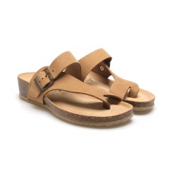 Bionatura 12A2423-I-NABTOR sandali donna in pelle nabuk tortora