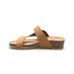 Bionatura 12A2423-I-NABTOR sandali donna in pelle nabuk tortora 2