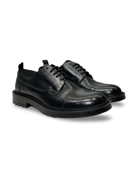 Exton 8323 scarpe classiche uomo in pelle nero