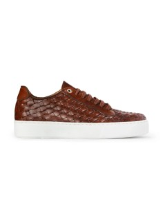 Exton 526 sneakers uomo intrecciato in pelle testa di moro