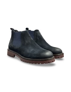 Exton 780 stivaletti uomo in pelle anticato blu