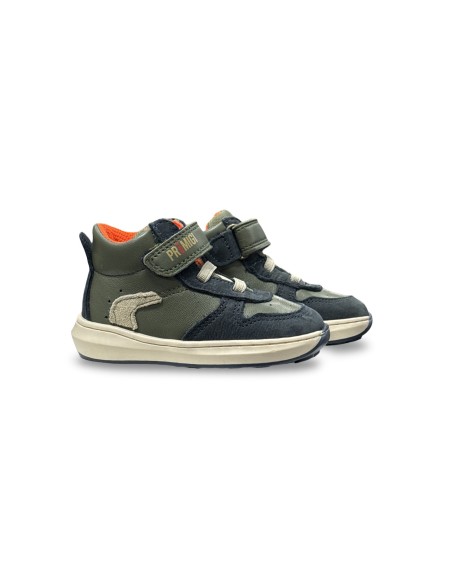Primigi 4900211 sneakers bambino in pelle verde/blu