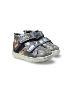 Primigi 2855300 sneakers bambina in pelle laminato canna di fucile