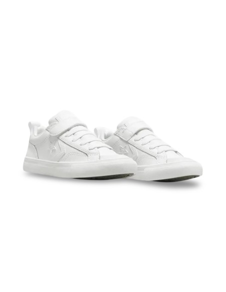 Converse Pro Blaze Strap Ox A08750C sneakers bambino/a in similpelle bianco