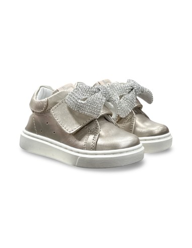 Balducci CSP5708C sneakers bambina in pelle color champagne