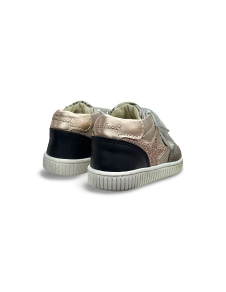 Balducci CSP5800B scarpe bambina in pelle color fango/multicolor