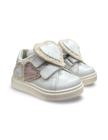 Balducci CITA6680A sneakers bambina in pelle avorio