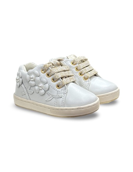 Balducci Soft CITA6636A sneakers bambina in pelle avorio