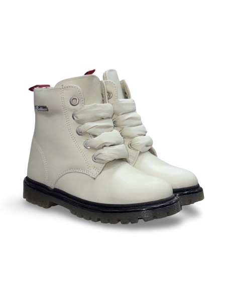 Balducci Kids ESCO1030A stivaletti bambina in pelle avorio
