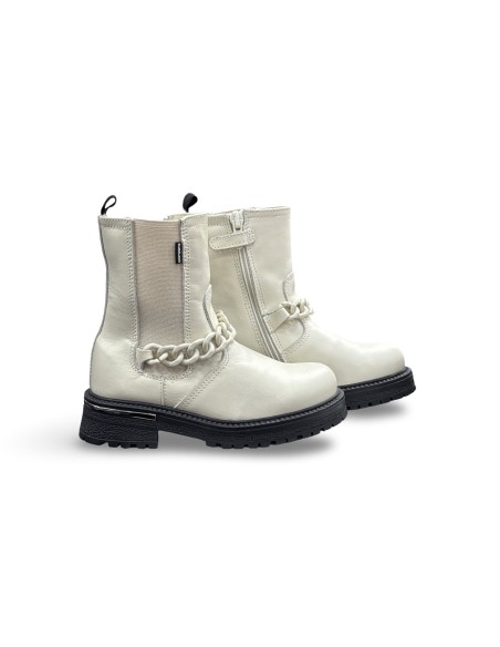 Balducci Kids VAIN1030A stivaletti bambina in pelle avorio