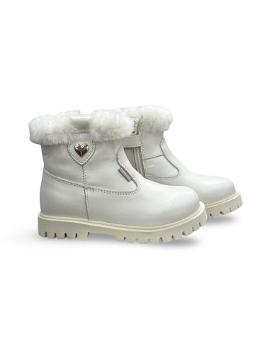 Balducci Soft MATRIX 2531 stivaletti bambina in pelle color avorio