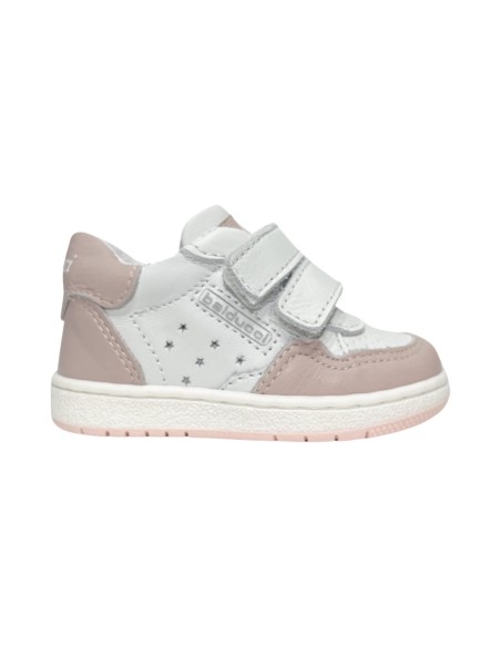 Balducci MSP4581B sneakers bambina in pelle bianco/rosa