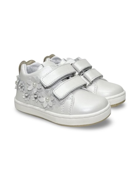 Balducci Soft CITA6766B sneakers bambina primi passi in pelle bianco