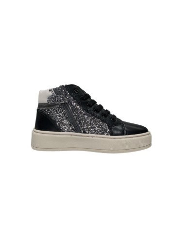 Balducci KIAB1093 sneakers bambina in pelle/glitter nero
