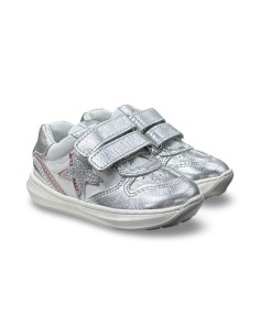 Balducci Soft CSP5512A sneakers bambina in pelle bianco/argento