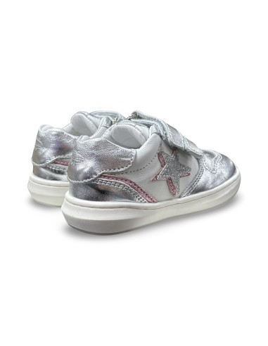 Balducci Soft CSP5512A sneakers bambina in pelle bianco/argento