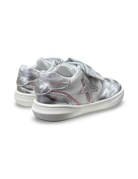 Balducci Soft CSP5512A sneakers bambina in pelle bianco/argento