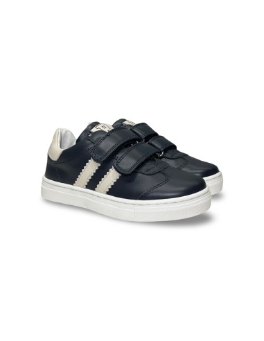 Balducci BUTT1885 sneakers bambino in pelle blu/bianco