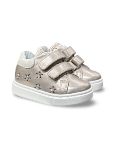 Balducci CITA6823C sneakers bambina in pelle color champagne