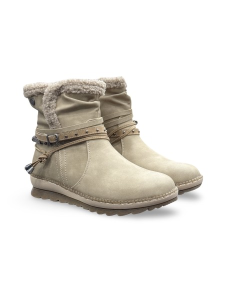 Refresh 173250 stivaletti donna in nabuk beige