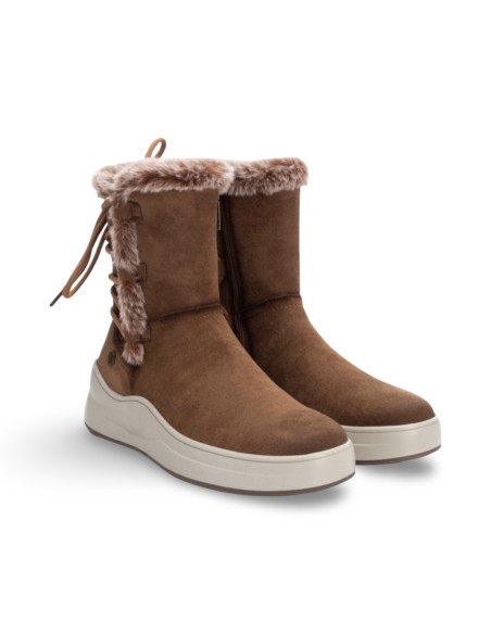 Refresh 172117 stivaletti donna in camoscio color camel