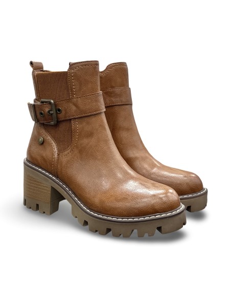 Refresh 172355 stivaletti donna in pelle color camel