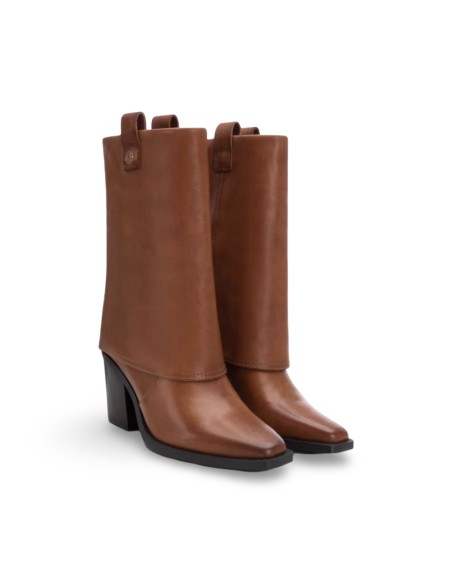 Carmela 161877 stivaletti donna in pelle color camel