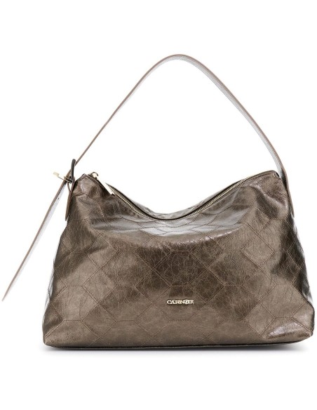 Cafe' Noir C3WB0907 borsa donna in pelle metallizzata bronzo