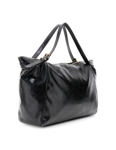 Cafe' Noir C3WB0904 borsa donna in pelle metallizzata nero 2