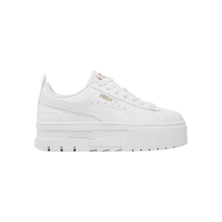 Puma Mayze Lth Jr 384527 01 sneakers donna in pelle bianco