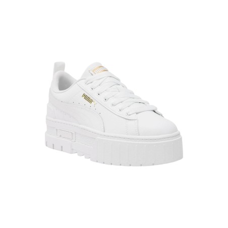 Puma Mayze Lth Jr 384527 01 sneakers donna in pelle bianco