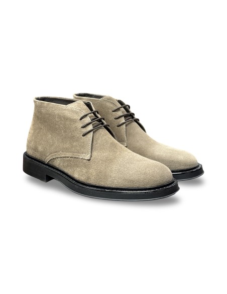 Exton 275 stivaletti uomo in camoscio beige