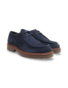Exton 683 mocassini uomo in camoscio blu